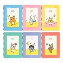[문구조아] 카카오프렌즈 해피모먼트 신학기 스프링 노트 무지, 3개