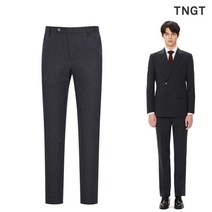 TNGT 차콜 체크 데이텀핏 수트 팬츠