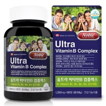 노블 울트라 비타민B 컴플렉스 1200mg 90정 캐나다 직수입 판토텐산 나이아신 비오틴