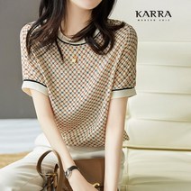 KARRA 클로버배색블라우스_KB2MBL096C