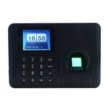 지능형 생체 인식 지문 암호 출석 기계 직원 체크인 레코더 2.4 인치 TFT LCD 화면 DC 5V 시간 출석 시계, EU Plug