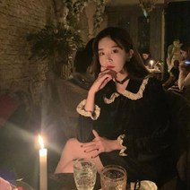 가을에는 시크한 디자인감까지 더해진 티타임 스타일의 명원 스프리트풍 길거리 원피스 복고풍
