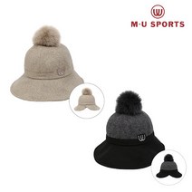 엠유스포츠 [엠유스포츠] 여성 페이크퍼 육각캡 (MU21733H209), 블랙