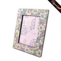[바보사랑] H.jin 자개 나전칠기 사진액자 (학 꽃 문양), 옵션:학