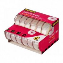 3M 스카치 크리스탈 테이프 오피스팩 CC1230-6 (12mm x30M) 디스펜서 6개입