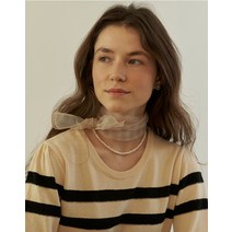A CHECK ORGANZA SCARF