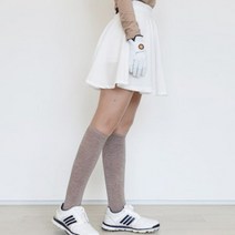 마크그린 나디아 여성 골프니삭스 오버니삭스 미끄럼방지 골프양말, 베이지