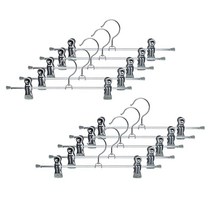 논슬림 옵설이 바지걸이 스커트10개세트 Mawa by Reston Lloyd 클립 2개 K/30D 스타일 30.5cm (12인치), White_Set of 2