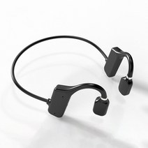 골전도 무선 Bluetooth 이어폰 노이즈캔슬링헤드폰 블루투스5.2/소리 누설 방지/방수사양/오래감/통신거리10M/Hifi고음질/경량 설계/자동 페어링, 블랙