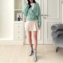 가을 겨울 고퀄 루즈핏 브이넥 랩 스타일 더블 하객룩 데이트룩 긴팔 니트 가디건