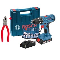 보쉬18V충전드릴GSR18v-21세트 배터리2..0Ah-1개 충전기 케이스 악세사리100P+강력뺀치200mm