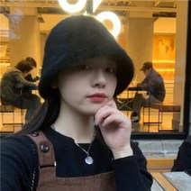 언니닷컴 앙고라 버킷햇 2color 여성 겨울 여자 코디 벙거지