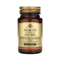 솔가 니아신 (비타민 B3) 100 mg 타블렛 무설탕 글루텐 프리, 100개입, 3개, 100정