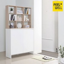 필웰 무노 파티션 신발장 겸 수납장 세트, 메이플