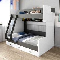 가정용 낮은 분리형 이층 침대 게스트하우스용 튼튼한, 침대+사다리 수납장 1200mmx1900mm