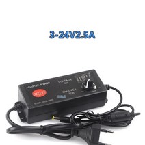 3-24V36V 2.5A 90W 12V8A 조정 가능한 어댑터 디스플레이 화면 28V30V3A 범용 충전기 어댑터 led 빛 노트북, 3-24V2.5A 60W_미국