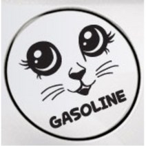가솔린 주유구스티커 GASOLINE 쏘나타 K8 티구안 코란도스포츠 펠리세이드 K3 k7, 오렌지