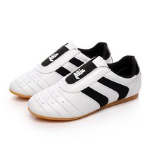 태권도운동화 우수한 품질 내구성 Pu 무술 신발 낮은 가격 화이트 PU 남자 스포츠 훈련 태권도, 오분의 사