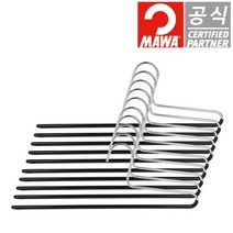 [MAWA]독일 마와 옷걸이 논슬립 1단 바지걸이 블랙 10개입, 10개, 없음