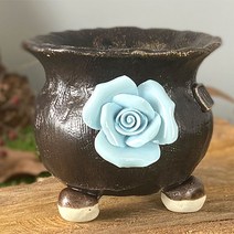 다육맘 수제화분 다육화분 도향#293, 블루