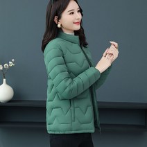 Momolatti 여성용 단점 솜옷 오리털 레귤러 핏 경량 자켓