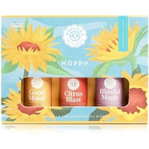 Woolzies 해피 냉압착 비정제 3가지 에센셜 오일 블렌드세트 10ml For Skin Care Hair Care Aromatherapy