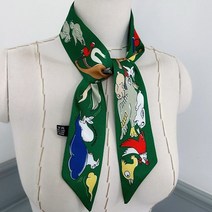 애슬릿 애슬릿 여성 팜 방도 가방 리본 타이 쁘띠 스카프