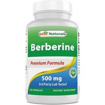 [당일 국내발송] Best Naturals 베르베린 플러스 1000mg 캡슐 120정, 1개