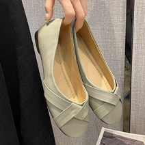 메드블루 1CM 크로스 꼬임 스트랩 여성 데일리 플랫 슈즈 Z35_DI_724