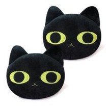 애니나라 헬로캣 손목 팔꿈치 쿠션, 묘묘(Black), 2개