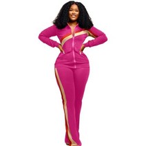 여성 빅사이즈 트레이닝복 세트 트레이닝복세트 간절기 나들이복 상하의 가을 겨울 패션 프린트