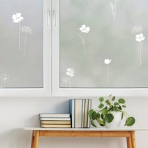 거울 베란다 무점착 유리문 썬팅지 상가 필름 꽃향기/창문시트지 미러 안개 반사 1mX2m 반투명 유리창시트, 상세페이지 참조
