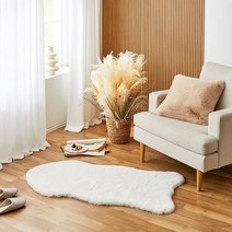 모던하우스 도톰하고 부드러운 페이크퍼 양털 패드 크림 60x120