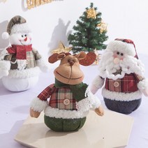 체크 인형 20~27cm 트리 크리스마스 인형 TRDOLC, 산타
