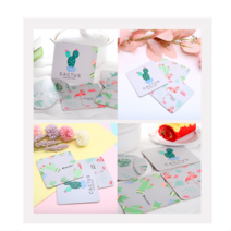 생일 파티 종이 컵코스터 티코스터 컵받침 10cm cactus