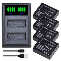 DMW-BLG10 BLG10E BLG10PP 배터리 및 LED 충전기 GF5 GF6 GX7 GX9 GX80 GX85 ZS200 LX100 카메라, 03 4 battery set