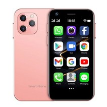 SOYES XS12 신형 4G 미니 스마트폰 팜폰 포켓 휴대폰 공기계 세컨폰 투폰 서브폰, 핑크, 32GB