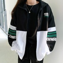 티데일리 남녀공용 노멀띵스 오버핏 빅사이즈 집업 트레이닝 긴팔 바람막이
