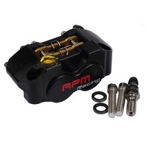 브레이크캘리퍼 RPM 바이크 오토바이 브레이크 캘리퍼 야마하 에어로스 JOG BWS NMAX XMAX MT TMAX 더트 GROM 디스크 4 피스톤 200mm 220mm, [03] Black