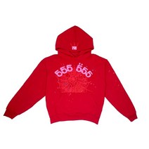 [정품] Sp5der Worldwide Red Angel Number 555 Hoodie 363416