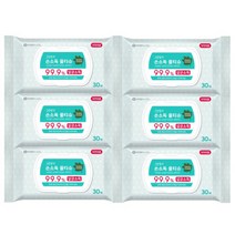 유한킴벌리 손소독물티슈 캡형30매x6팩 의약외품, 유한킴벌리 손소독물티슈 캡형30