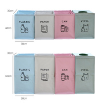 3칸 4칸 가정용 분리수거함 재활용 플라스틱 종이 캔 비닐 3단 4단, 간단 분리수거함 3P