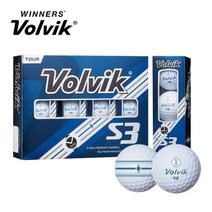 볼빅 투어 S3 브이 포커스 골프공 3피스 12구 화이트, 단품