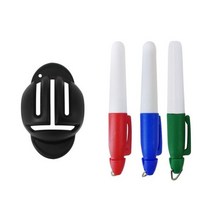 골프 볼 라이너 트리플 라인 마커 펜 2 포함 파란색 빨간색 퍼팅 위치 보조 마커쉽, Set E