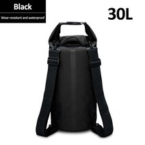 아웃도어 리버 백 5L/15L/30L 더블 숄더 스트랩 수영 방수 가방 초경량 드라이 오거나이저 드리프팅 카약, 02 5L  Black