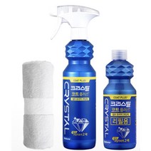 불스원 크리스탈 코트 플러스 500ml + 리필 300ml + 극세사융, 1세트