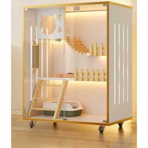 고양이 반려묘 격리장 호텔 케이지 놀이터 동물병원, 9. 우드 컬러 방수 타입 B 90x60x90