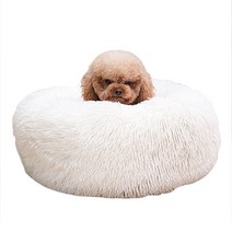 강아지 고양이 도넛방석 - 대형견 도넛 쿠션, 01.미색