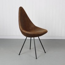 보컨셉 프린스턴 체어 카페 의자 프린스턴 체어 카페 의자 북유럽 식당 의자 간단한 가정용 등받이 메이크업 의자 디자이너 워터 드롭 의자 라이트 럭셔리 소프트 팩 작업 커피 의자, 진한 갈색 pu 표면 + 검은색 발