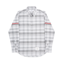 톰브라운 톰브라운 남성 암밴드 체크 셔츠 MED GREY MWL301A07847415